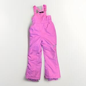 Swiss Tech Girls Pink Snow Bib Ski Pants Youth Medium 7-8 Winter Snow Overalls